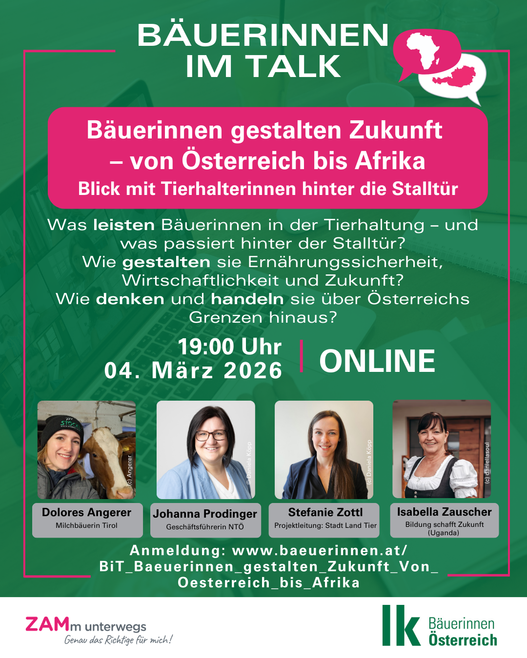 BiT_BäuerinnengestaltenZukunft Bäuerinnen im Talk Ankündigung