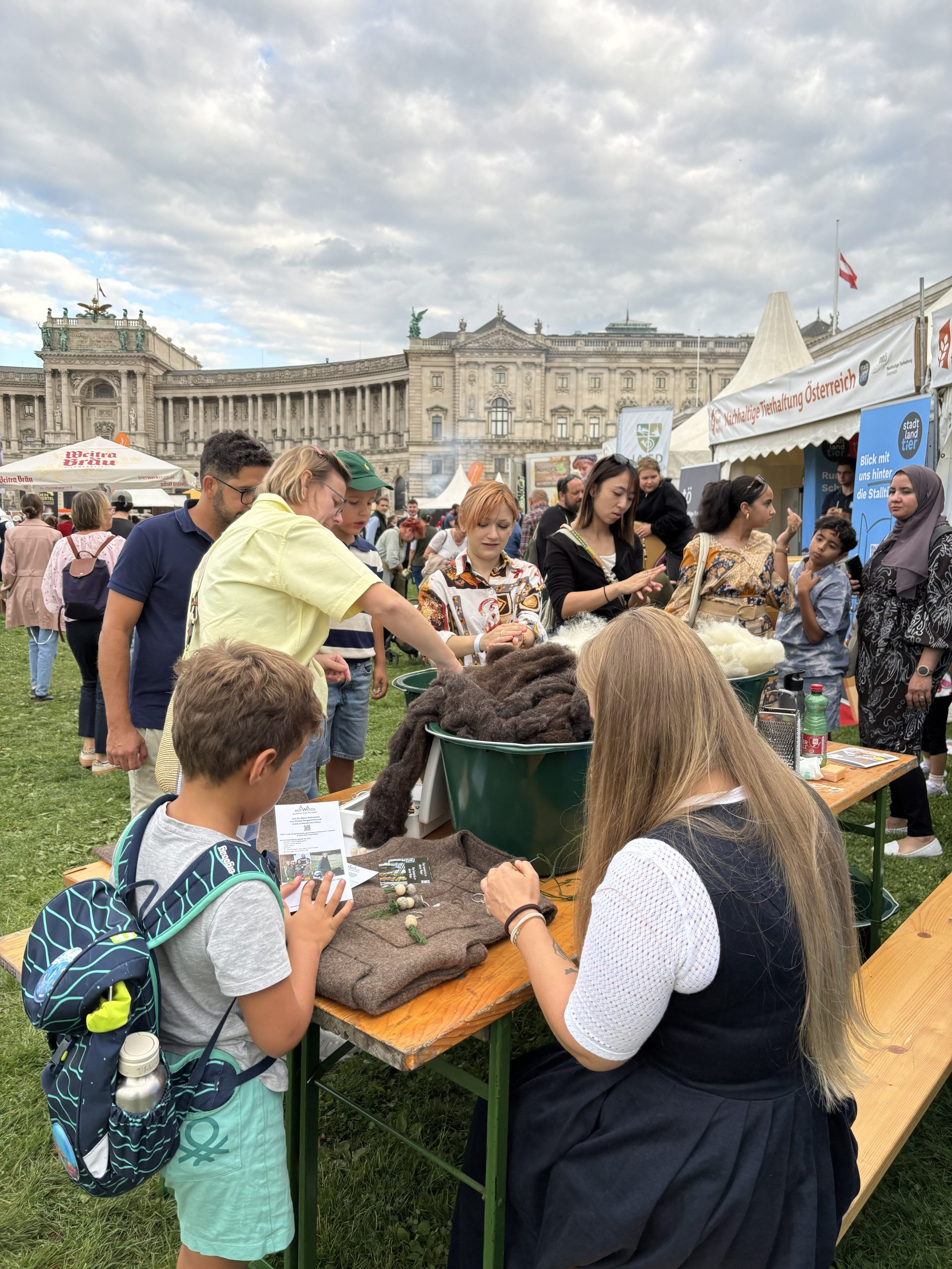 Ernte.Dank.Festival 2026 am Heldenplatz, Filzen von Wolle